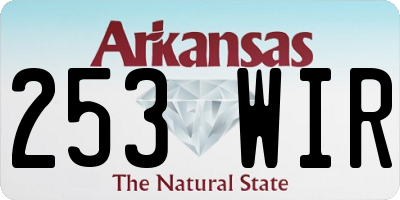 AR license plate 253WIR
