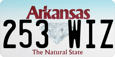 AR license plate 253WIZ