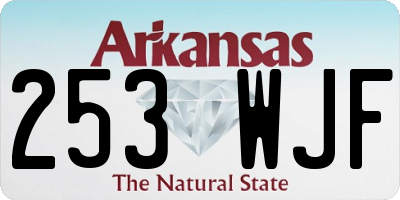 AR license plate 253WJF
