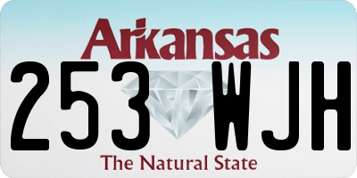 AR license plate 253WJH