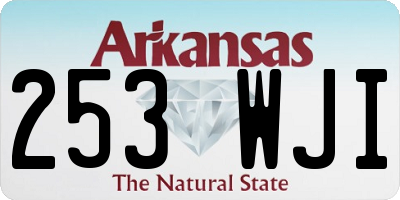 AR license plate 253WJI