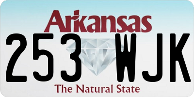 AR license plate 253WJK