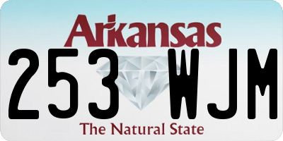 AR license plate 253WJM