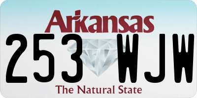 AR license plate 253WJW