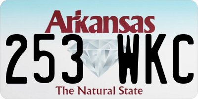AR license plate 253WKC