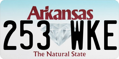 AR license plate 253WKE