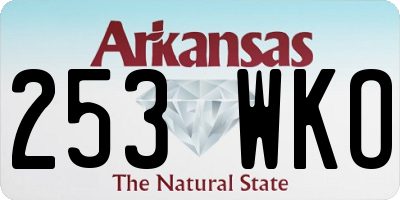AR license plate 253WKO