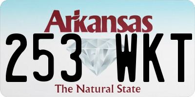 AR license plate 253WKT