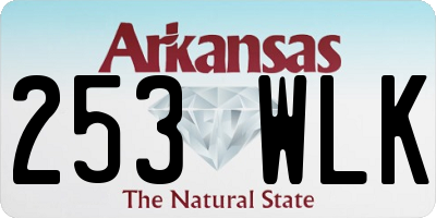 AR license plate 253WLK