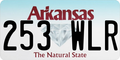 AR license plate 253WLR