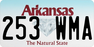 AR license plate 253WMA