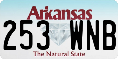 AR license plate 253WNB