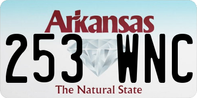 AR license plate 253WNC