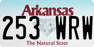 AR license plate 253WRW