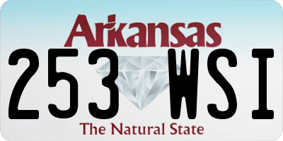 AR license plate 253WSI