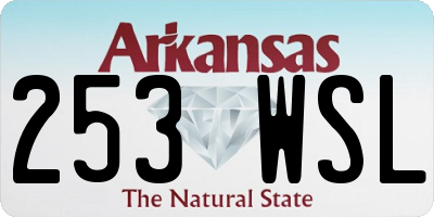 AR license plate 253WSL