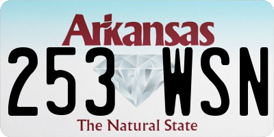 AR license plate 253WSN