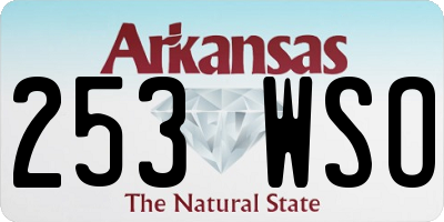 AR license plate 253WSO