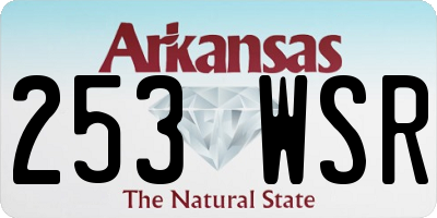 AR license plate 253WSR