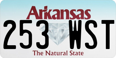 AR license plate 253WST