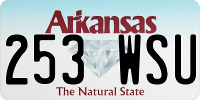 AR license plate 253WSU