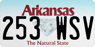 AR license plate 253WSV