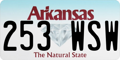 AR license plate 253WSW