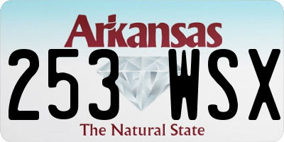 AR license plate 253WSX