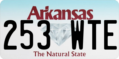 AR license plate 253WTE