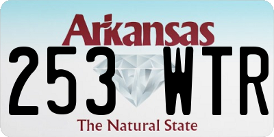 AR license plate 253WTR