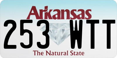 AR license plate 253WTT