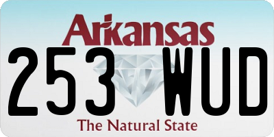 AR license plate 253WUD