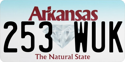 AR license plate 253WUK