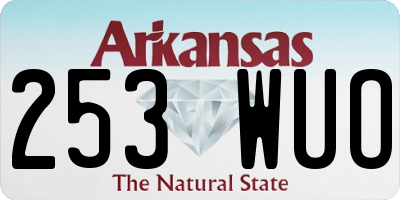 AR license plate 253WUO
