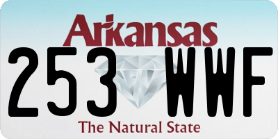 AR license plate 253WWF