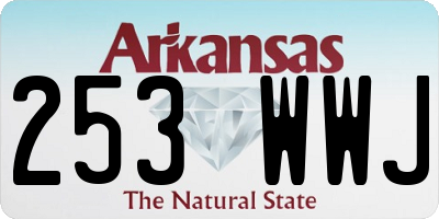 AR license plate 253WWJ