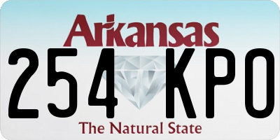 AR license plate 254KPO