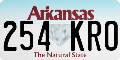 AR license plate 254KRO