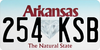 AR license plate 254KSB