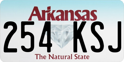 AR license plate 254KSJ