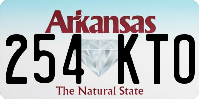 AR license plate 254KTO
