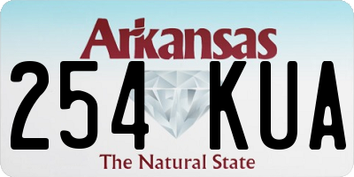 AR license plate 254KUA