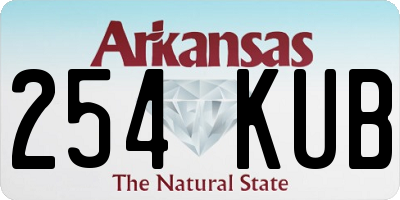 AR license plate 254KUB