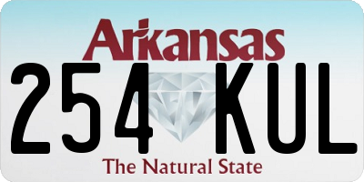AR license plate 254KUL