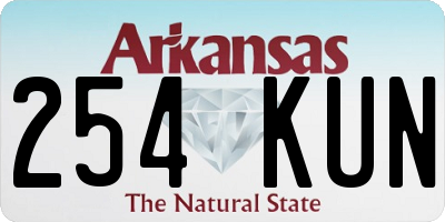 AR license plate 254KUN