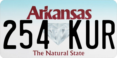 AR license plate 254KUR