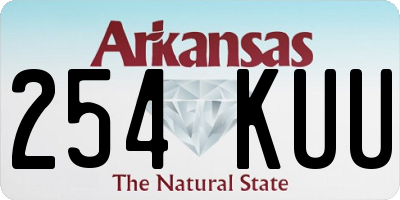 AR license plate 254KUU
