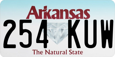 AR license plate 254KUW