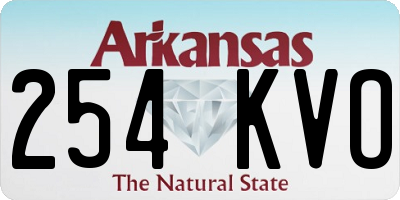 AR license plate 254KVO