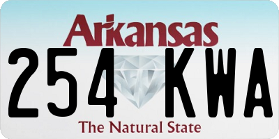 AR license plate 254KWA